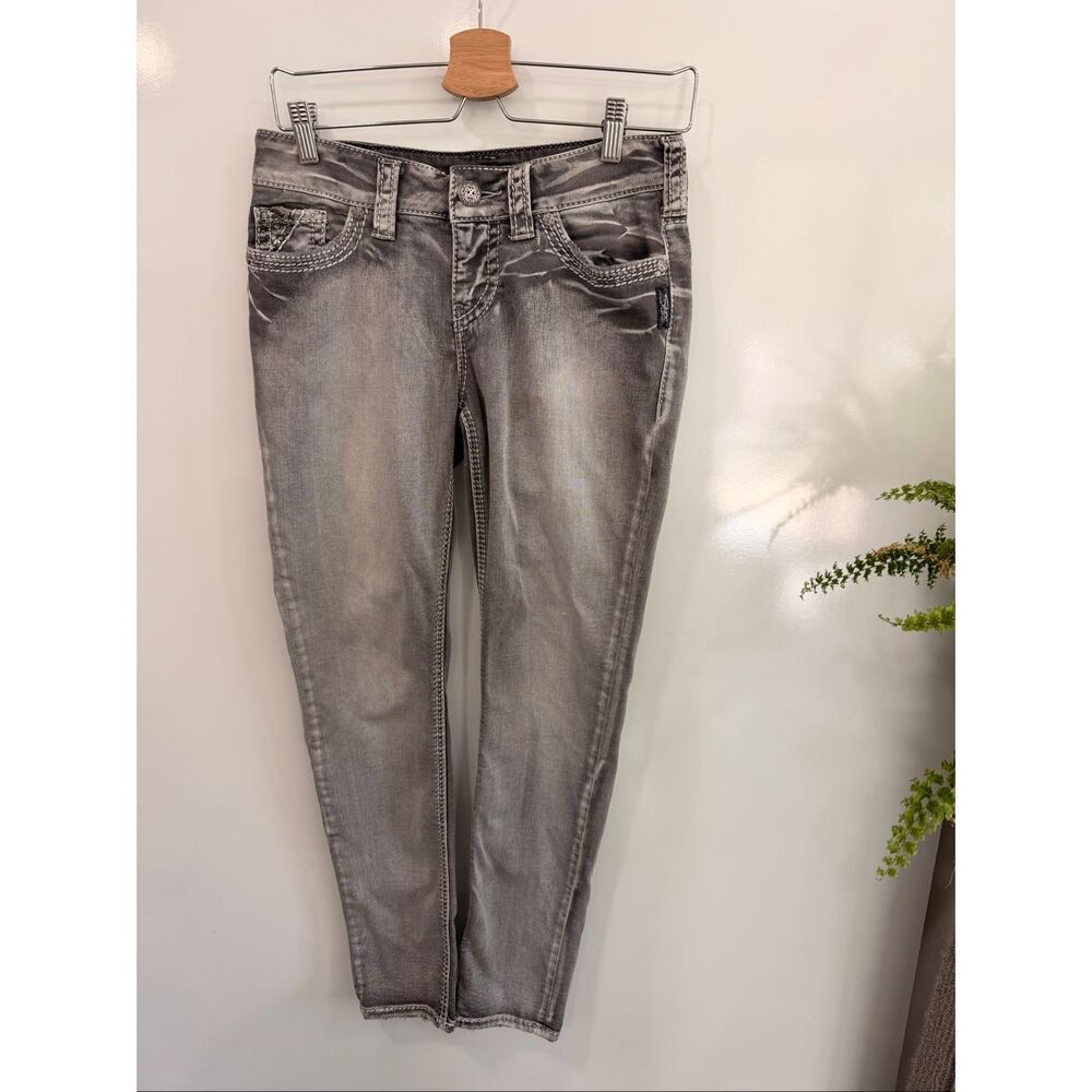 Silver Jeans Co Gray Wash Skinny Jeans Size 27
